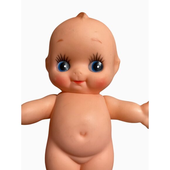 Kewpie Rubber Doll 7 Inch With Blue Eyes & Adorable Expression - Picture 5 of 12